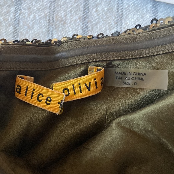 NWT Alice + Olivia Olive Bethany Sequin Peplum Cocktail Dress - Picture 8 of 8